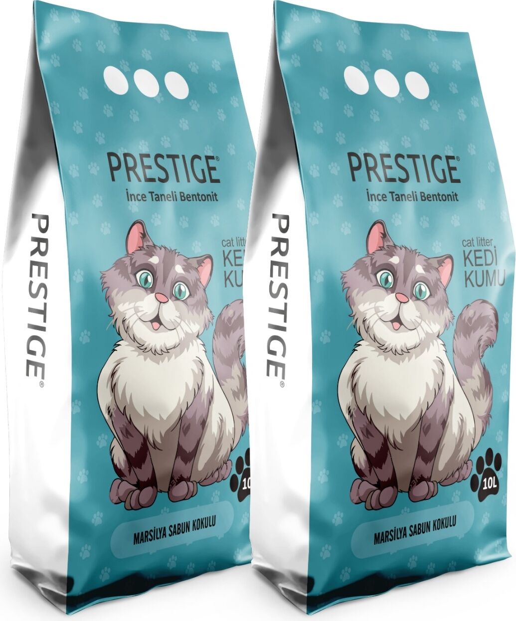 Prestige Marsilya Sabunu Kokulu Doğal Kedi Kumu 10 Lt x 2 Adet