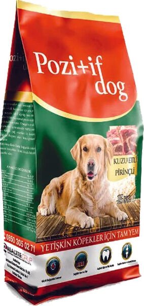 Pozitif Dog Köpek Maması, Kuzu Etli ve Pirinçli, 15 kg