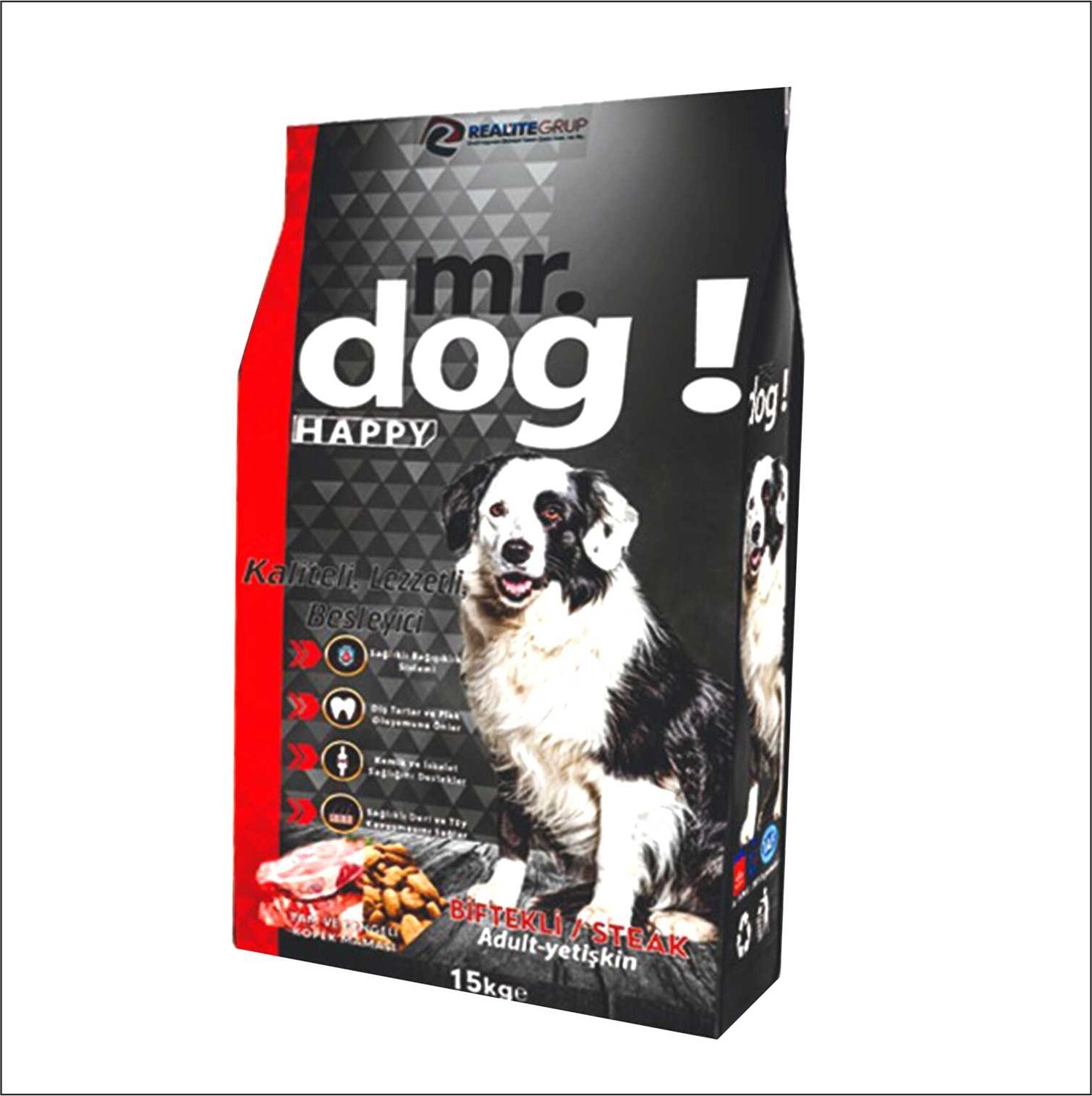 Mr.Dog Happy Biftekli Yetişkin Köpek Maması 15 kg