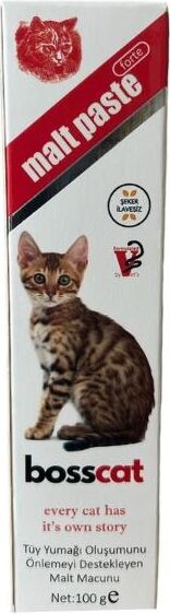 Bosscat Kediler Için Tüy Yumağını Önleyen Malt Macun 100GR