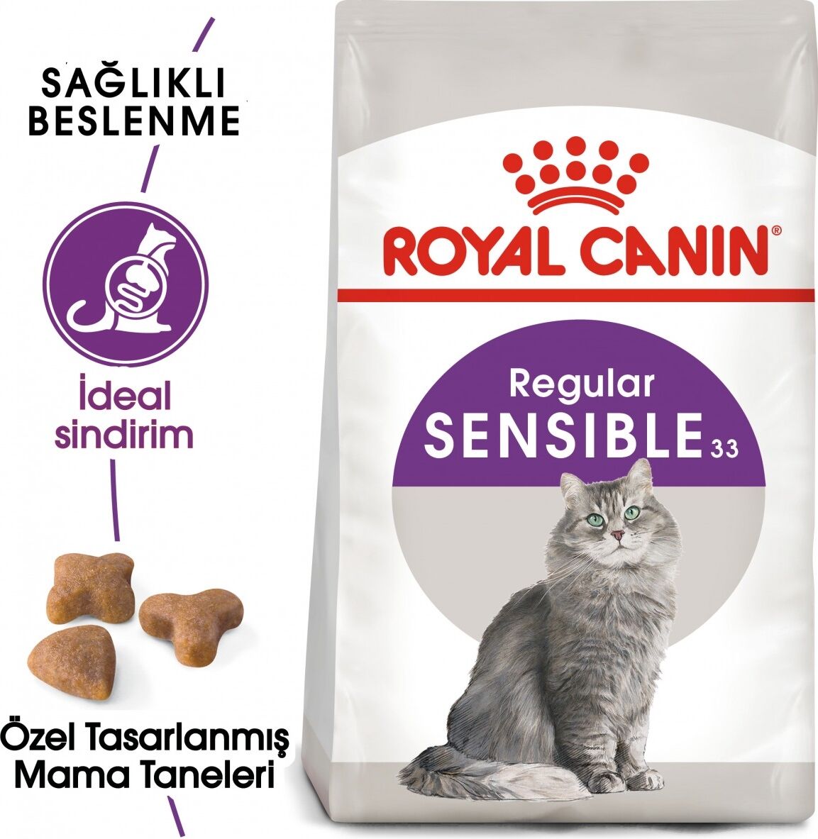 Sensible33 Sindirim Hassasiyeti Olan Kediler Için Yetişkin Kuru Kedi Maması 15kg