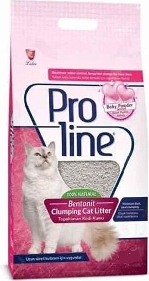 Proline Bebek Pudralı Topaklanan Bentonit Kedi Kumu 5 Lt Koku Önleyici ve Minimum Tozlanma