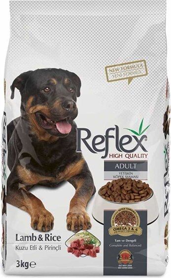 Reflex Kuzu ve Pirinçli Yetişkin Köpek Maması 3 kg