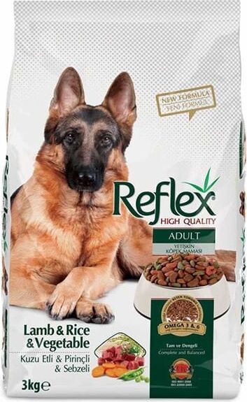 Reflex Kuzu Etli, Pirinçli ve Sebzeli Yetişkin Köpek Maması