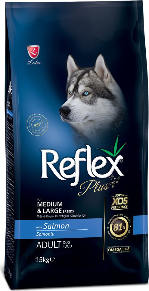 Reflex Plus Somonlu Büyük Ve Orta Irk Köpek Maması 15 Kg