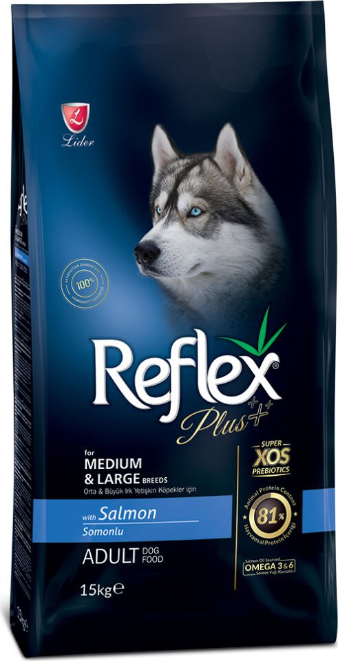 Reflex Plus Somonlu Büyük Ve Orta Irk Köpek Maması 15 Kg