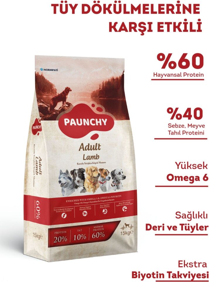 Paunchy Kuzulu Yavru Köpek Maması 15 kg