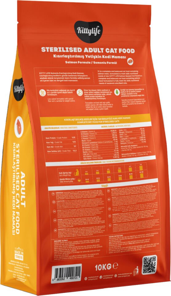 Kittylife Somonlu Kısır Kedi Maması