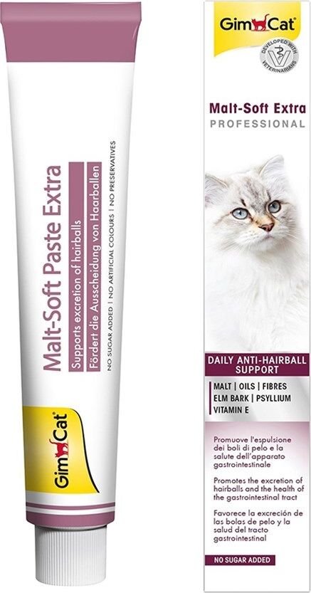Gimcat Malt Soft Extra Kedi Macunu 100 gr – Doğal Malt Aromalı, Tüy Yumağı Oluşumunu Önleyen, Yetişkin Kedilere Özel