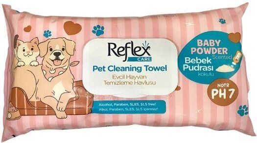 Reflex Köpek Temizleme Mendili 50'li Alkol ve Paraben İçermeyen Günlük Derin Temizlik Mendili