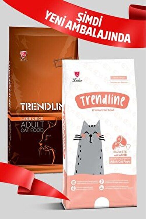 Trendline Kuzu Etli Yetişkin Kedi Maması 1 kg Lezzetli Kuzu Aromalı Tam Besleyici Mama