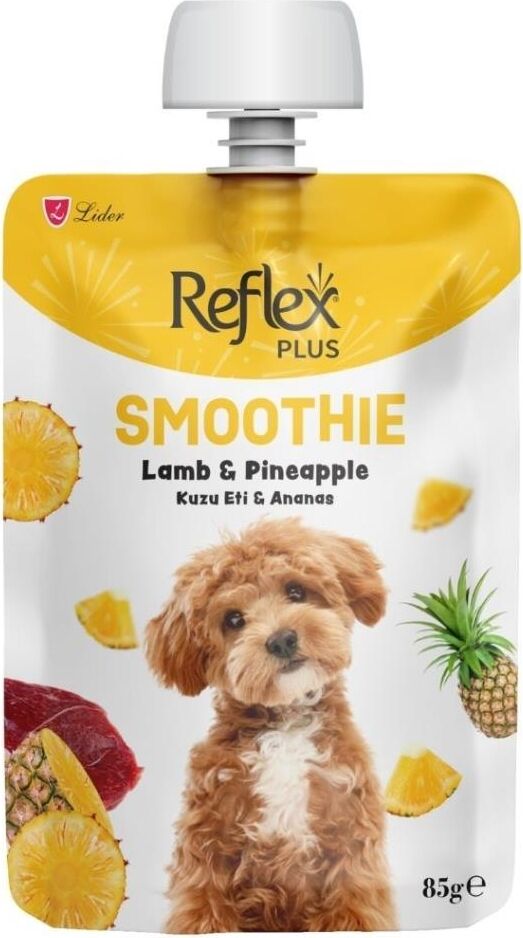 Reflex Plus Smoothie Kuzu Etli ve Ananaslı Likit Köpek Ödülü 85 gr