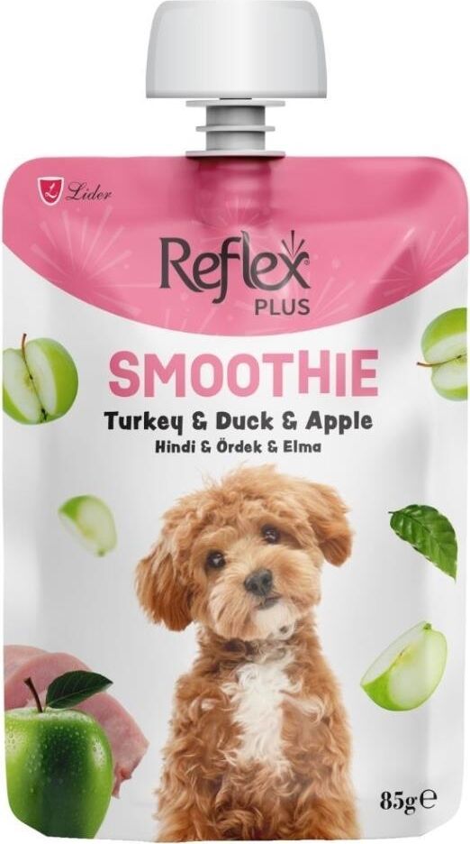 Reflex Plus Smoothie Hindili Ördekli ve Elmalı Likit Köpek Ödülü 85 gr