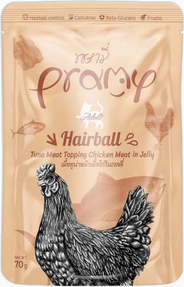 Pramy Jöle Içinde Ton Balıklı ve Tavuklu Yetişkin Kedi Maması 70 gr