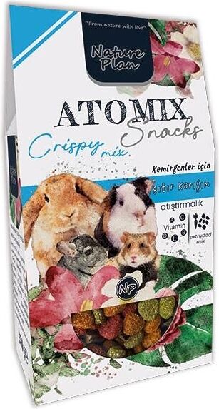 Nature Plan Atomix Snacks 250 gr Kemirgenler İçin Havuç ve Keçiboynuzu Zengin Besleyici Karışım