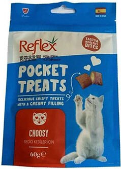 Reflex Pocket Treats Choosy Seçici Kediler Için Tavuklu Kedi Ödülü 60 gr