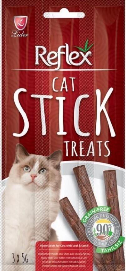 Reflex Biftekli Kuzulu Kedi Ödül Çubuğu 5 gr x 3 Adet