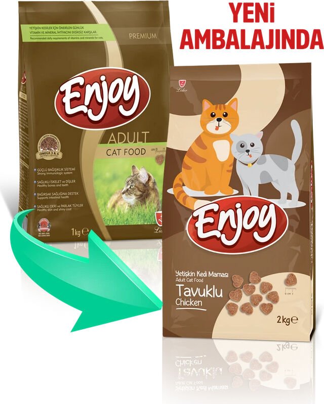 Enjoy Tavuklu Yetişkin Kedi Maması 2 kg