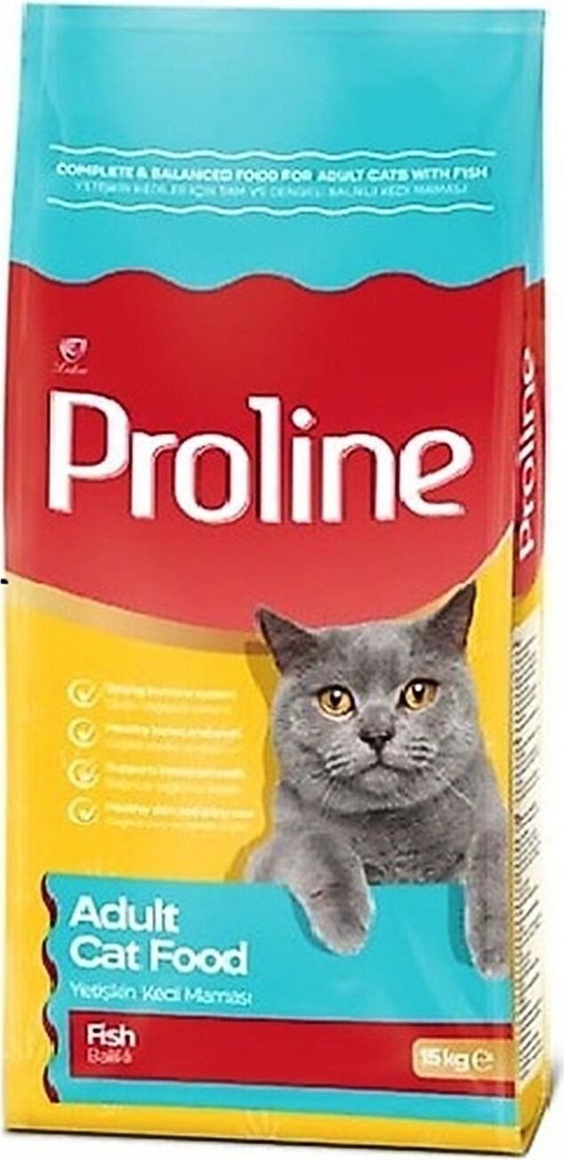 Proline Balıklı Yetişkin Kedi Maması 15 kg Premium Kalite İstiridye Tatlı