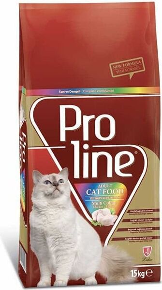 Proline Cat Chicken Multi Colour Renkli Taneli Yetişkin Kedi Maması 15 Kg + 1,5 Kg Hediyeli