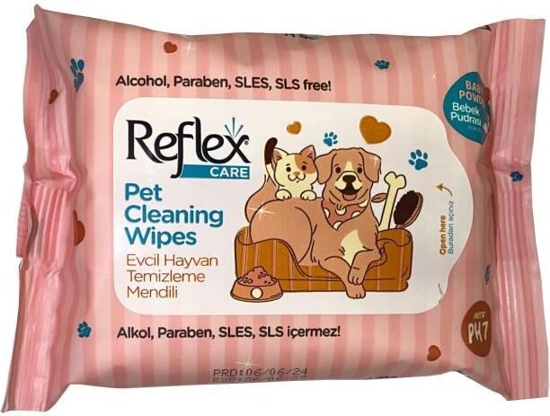 Reflex Temizleme Mendili Doğal İçeriklerle Hassas Ciltler İçin 10'lu Paket