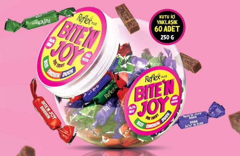 Reflex Plus Bite'n Joy Ördek&dana&tavuk Köpek Ödül 60ADET
