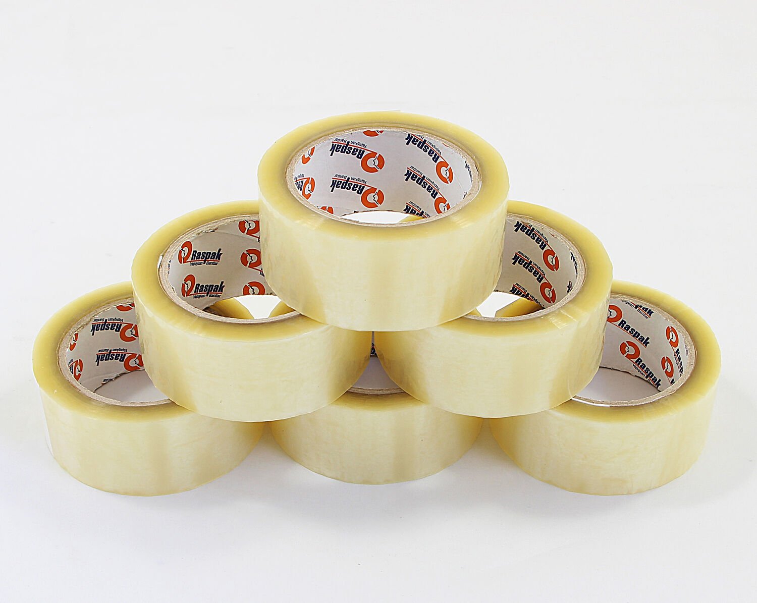 Raspak 1. Sınıf Koli Bant 45Mm 100 Mt Şeffaf Kuvvetli Bant (6 Adet)