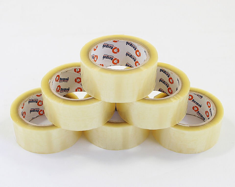 Raspak 1. Sınıf Koli Bant 45Mm 100 Mt Şeffaf Kuvvetli Bant (6 Adet)