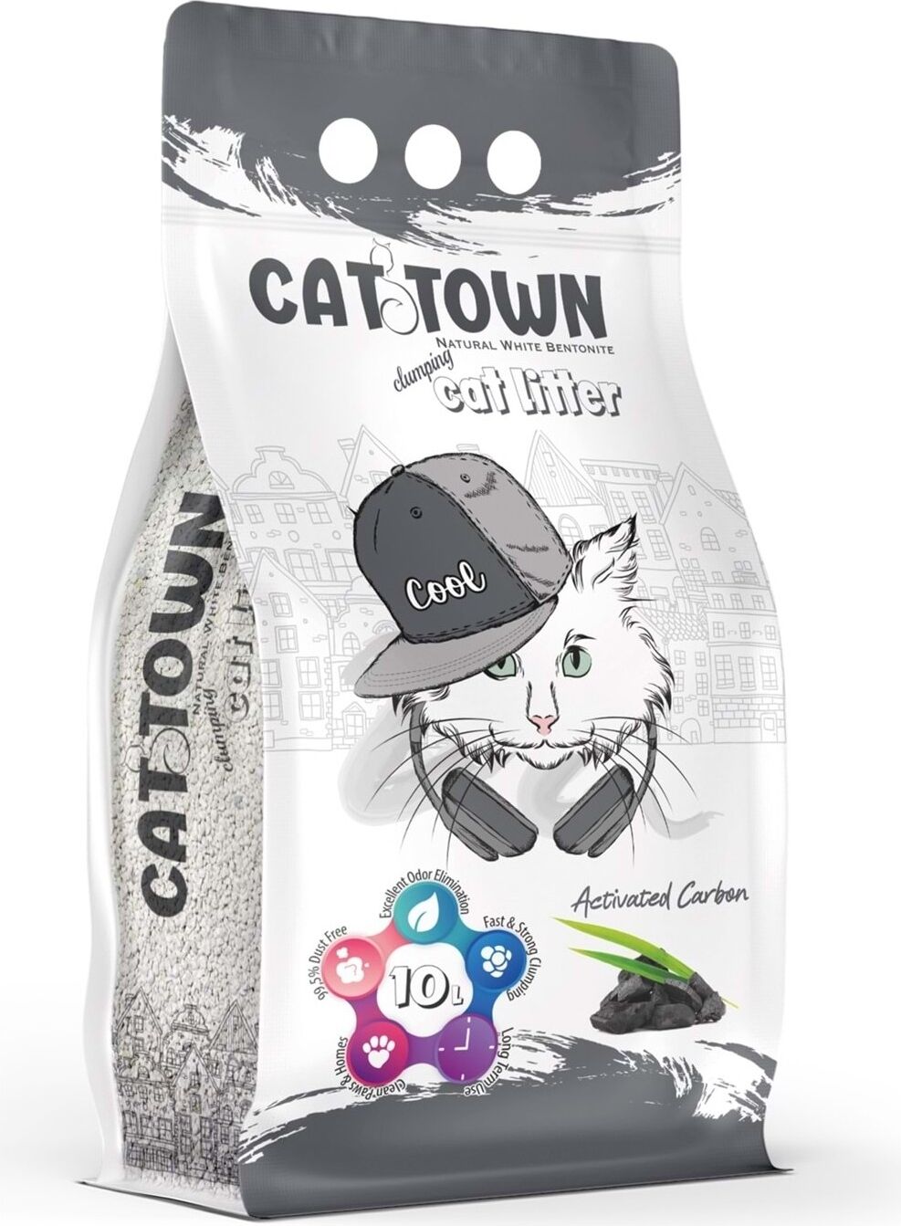 Cat Town Activated Carbonlu Bentonit Kedi Kumu 10LT