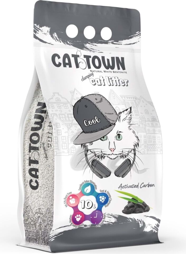 Cat Town Activated Carbonlu Bentonit Kedi Kumu 10LT