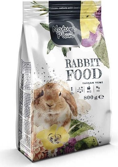 Nature Plan Tavşan Yemi 800 gr Yüksek Proteinli Dengeli Beslenme İçin Doğal Besin
