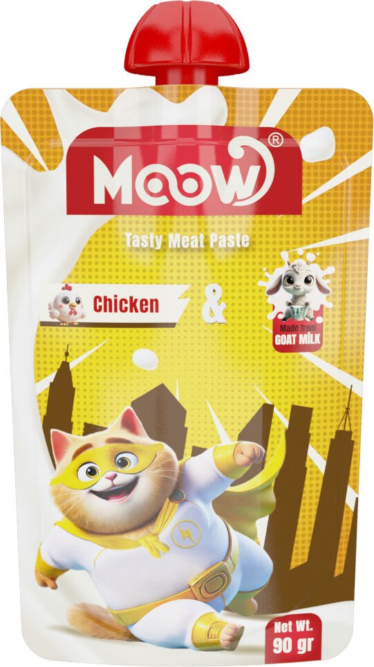 Moow Taze Tavuklu&keçi Sütlü Kedi Et Ezmesi 90GR*12