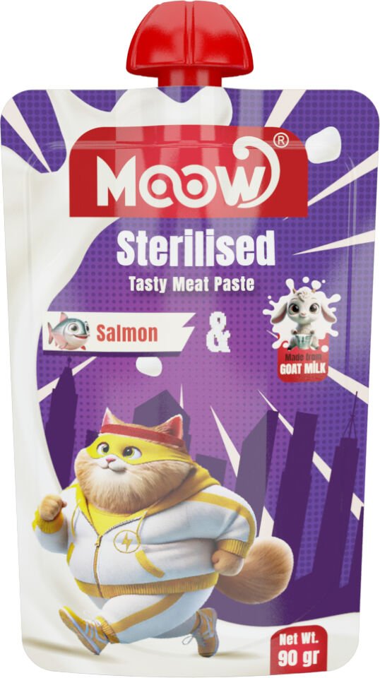Moow Taze Tavuklu&keçi Sütlü Sterilised Kedi Et Ezmesi 90GR*12
