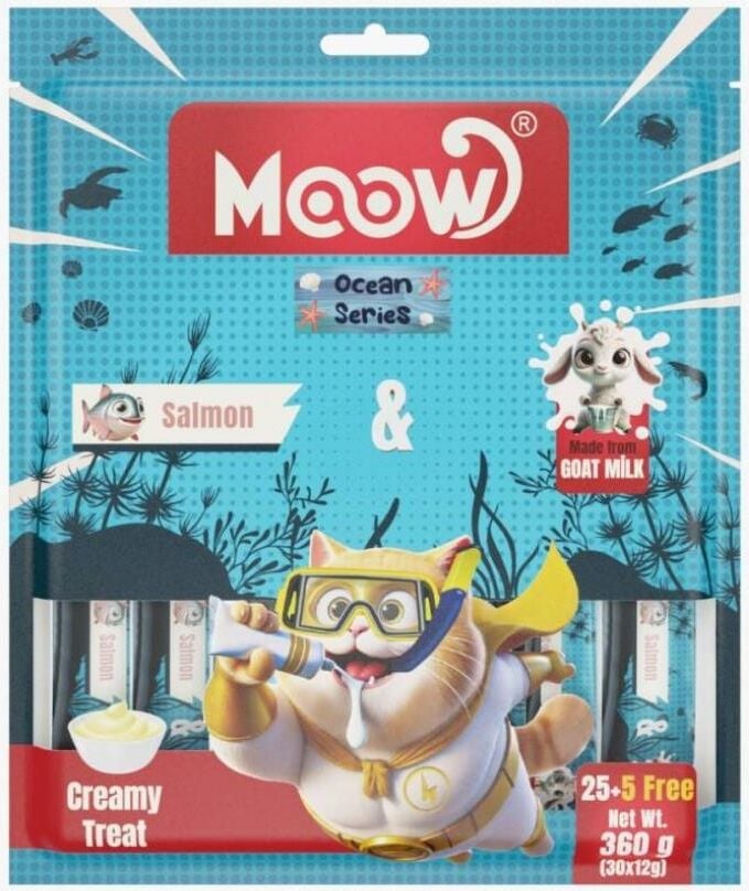 Moow Somonlu Keçi Sütlü 12GR x 30'lu Kedi Krema Ödülü