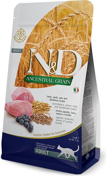 N&D Kuzu Etli Yaban Mersini Düşük Tahıllı 10 Kg Yetişkin Kedi Maması