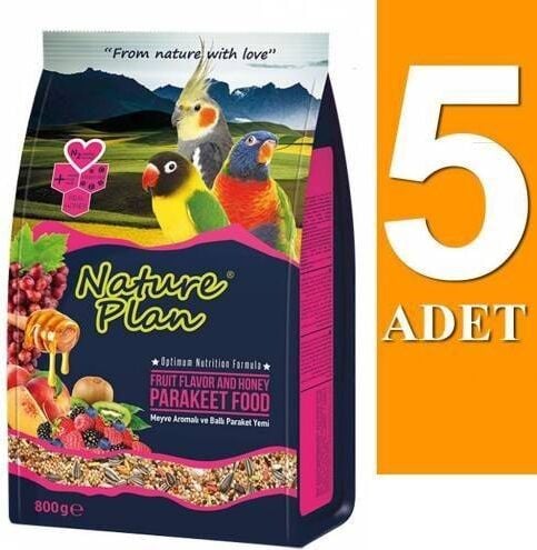 Nature Plan Paraket Yemi 800 gr x 5 Adet